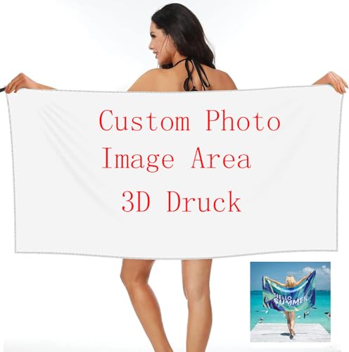 MAOYUTOU Foto Custom Mikrofaser Strandtuch Handtücher 160 x 80 cm Tragbares sandfreie, schnell trocknende und leichte Stranddecke Perfekt für Strand Outdoor Sauna YogaFitness Reisen Sport Wandern von MAOYUTOU