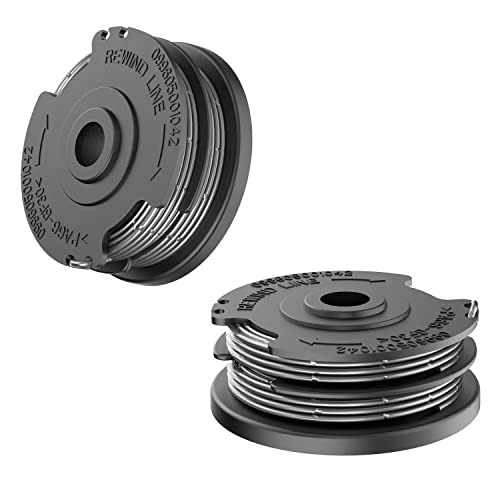 Rasentrimmer Fadenspule,2 Stück Φ1.6mm 6m F016800351 Ersatz Autofeed Spule Linie,Nylon Doppel Spulen für Bosch Art 24 27 30 30-36 LI Rasentrimmer von MAOZHOU