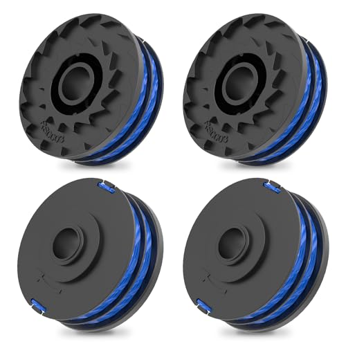 Rasentrimmer Fadenspule,4 Stück Φ1.5mm 8.30 m RAC123 Ersatz Spule Linie,Nylon Spulen für Ryobi RLT4027, RLT4125, RLT5027, RLT6030, RLT5127, RLT6130 Rasentrimmer von MAOZHOU