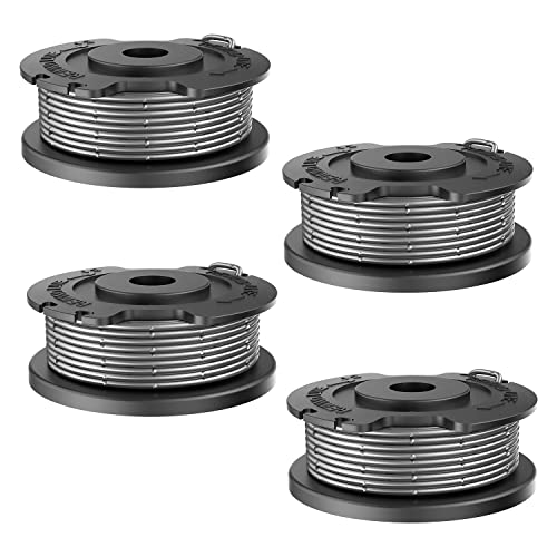 MAOZHOU Rasentrimmer Spule,4 Stück Φ1,65 mm 4,9 m F016800569 Nylon Ersatzspule,Akku Rasentrimmer Fadenspule für Bosch EasyGrassCut 18 23 26 Art 23 SL 26 SL von MAOZHOU