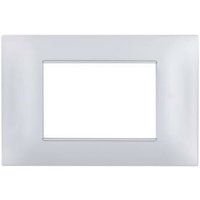 Mapam - Edelsteinkompatible technopolymerplatte vimar plana 14653.21 3 module silber - 6003-09 von MAPAM