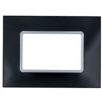 Glasplatte 3 module Mapam gem kompatibel mit vimar plana schwarz - 6003bl-2 von MAPAM