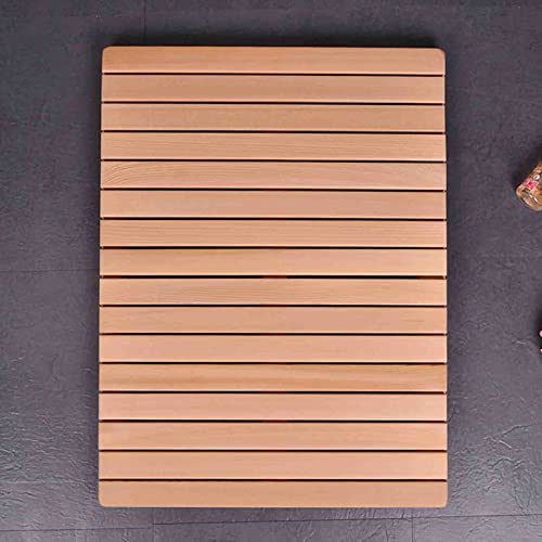 1 Stück extra große, rutschfeste Duschmatte aus Teakholz – hochwertige Badematte aus Holz for den Innen- und Außenbereich(15.7x23.6x1.7in) von MAPFei