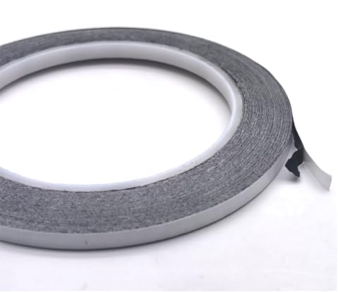 25 m doppelseitiges leitfähiges Carbon-Klebeband for SEM und EDS – isolierter Vliesstoff mit hoher Leitfähigkeit(10mm(W) x25m(L)) von MAPFei