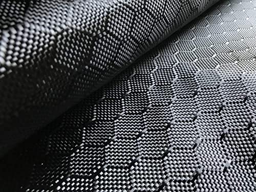 3K-Kohlefasergewebe, 240 g/m², 2 x 2 Köperbindung – Wabenhybrid – 50 cm/80 cm Breite for Automobile, Marine und Heimwerker(Black,200cmx80cm) von MAPFei