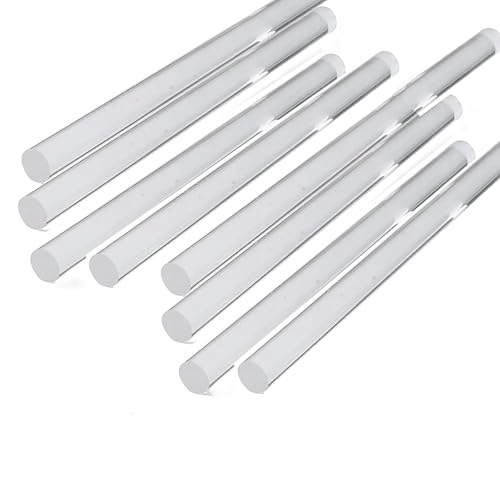 8 Stück Acrylstäbe – 50 cm lang, durchsichtige Acrylstäbe for Heimwerker-, Modellbau- und Gartenprojekte(500mmx2mm) von MAPFei