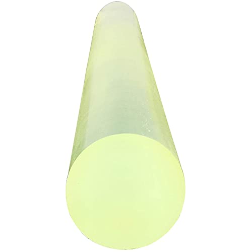 Polyurethan-Stab – 500 mm Länge, 35–100 mm Durchmesser, gelber PU-Rundstab for Heimwerkerarbeiten, Formen und Stoßdämpfer(75X500mm) von MAPFei