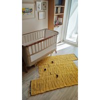 Kinderzimmer Wollteppich, Handgefertigter Wollteppich Für Kinder, Handgestrickter Tiger Design Teppich, Weich, Gemütlich Und Langlebig Boden Dekor von MAPICOshop