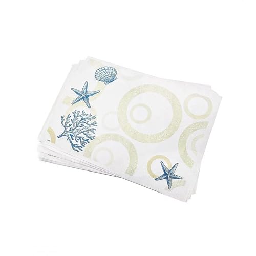 FATO 250 Stück Einweg-Tischsets aus Papier mit Meeresmuster, American Theme Sea Placemat 30x40 cm, ideal als SEA Shell-Tischset von FATO