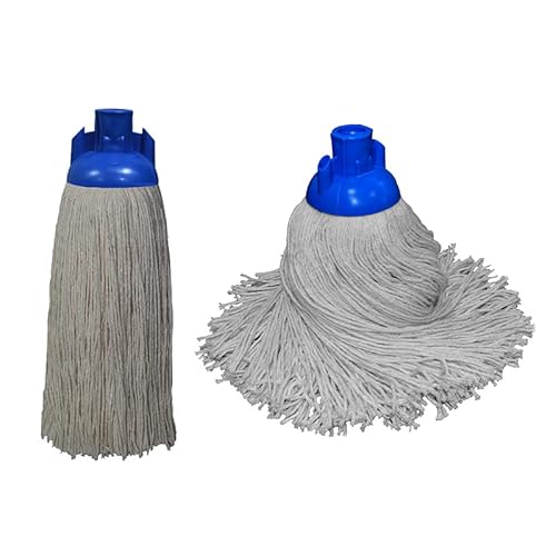 MAQA 1 Stk. Professioneller Schrubbermop 240 gr, Ersatzmopp aus Baumwolle mit geschnittenem Faden 26 cm, Bodenwischer von MAQA