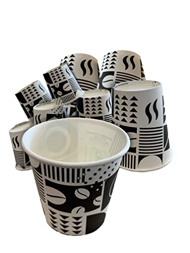 MAQA Kaffeebecher aus Papier 70-120-165-240 ml, Einwegbecher für Wasser und heiße und kalte Getränke, recycelbare und kompostierbare Becher 165 ML/250 von MAQA