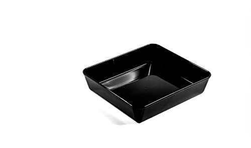 MAQA Rechteckige Thekenschale A2 Display Metzger Delikatessen Gebäck Bäckerei schwarz Farbe verschiedene Größen 36x24xH5 cm/1 von MAQA