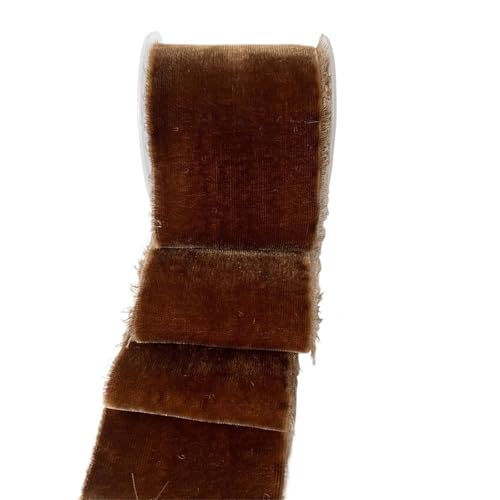 2 Rollen Samtband mit ausgefransten Kanten for Hochzeitsverpackungsband FüR Handwerk(Color3) von MAQDDO