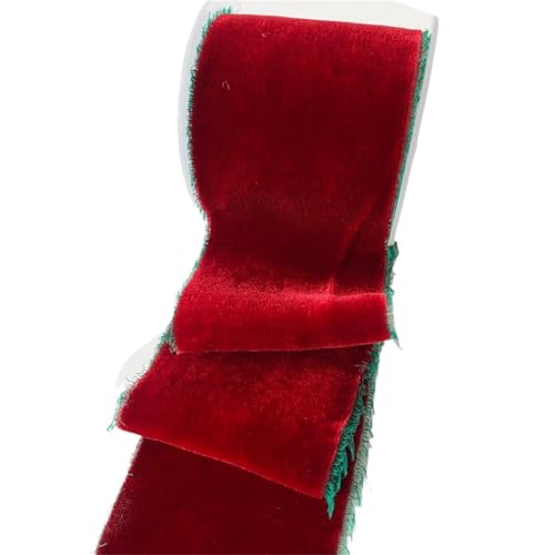 2 Rollen Samtband mit ausgefransten Kanten for Hochzeitsverpackungsband FüR Handwerk(Color7) von MAQDDO