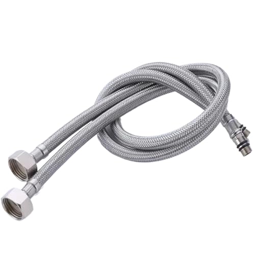 2 Stück Badezimmerschlauch Edelstahl Flexible Wasserleitung Küche Heiß- und Kaltwasserleitung Wasserversorgungsrohr Schlauch G 1/2 G 3/8 FüR KüChenarmatur(G3/8) von MAQDDO