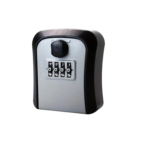2 Stück Smart Code Passwort Key Lock Box Aufbewahrung Home Key Wandmontage Key Safe Box Wasserdicht Outdoor Keybox FüR BüRos(Grey) von MAQDDO