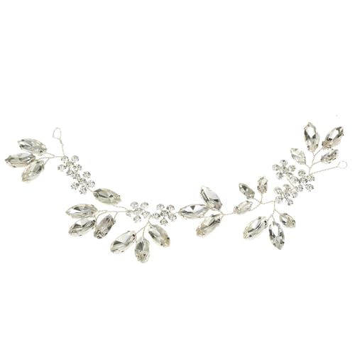 2 Stück elegantes Braut-Stirnband, Hochzeits-Kopfschmuck, Kristall-Blumen-Braut-Haarschmuck, Hochzeits-Stirnbänder for die Hochzeit FüR Hochzeiten von MAQDDO
