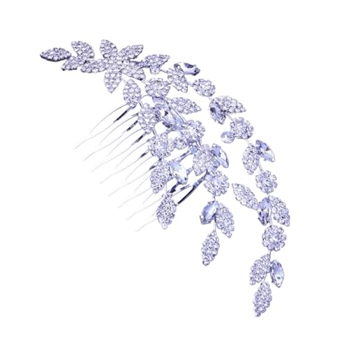 2 stücke Braut Blatt Haar Kämme Zubehör for Frauen Blume Kristall Prinzessin Kopfschmuck Hochzeit Schmuck FüR Hochzeiten von MAQDDO