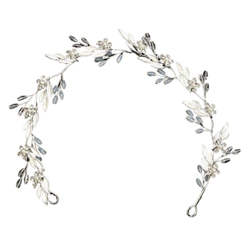 2 stücke Hochzeit Kopfschmuck Kristall Blume Braut Hairwear Haarband for Frauen Party Zubehör Schmuck FüR Hochzeiten(Silver) von MAQDDO