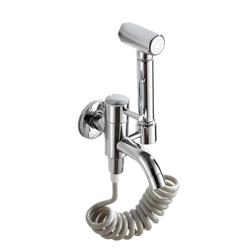 Bidet-Wasserhähne, Kaltwasser-WC, Handbrause, Bidet-Sprayer, Wand-Bidet-Set FüR Dusche(GRAY) von MAQDDO