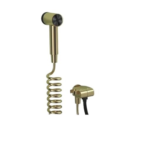 Bidet-Wasserhahn, WC, Dusche, Wasserhahn, Waschmaschine, Mixer, Kaltwasser-Duschsprüher-Set, Hand-WC-Bidet-Sprüher FüR Dusche(Gold) von MAQDDO