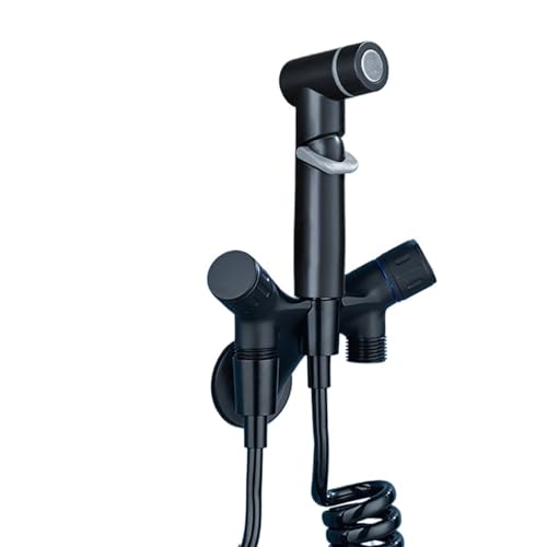 Bidet Wasserhahn WC Begleiter Spritzpistole Set Balkon Badezimmer Waschmaschine Spray FüR Dusche(Black) von MAQDDO