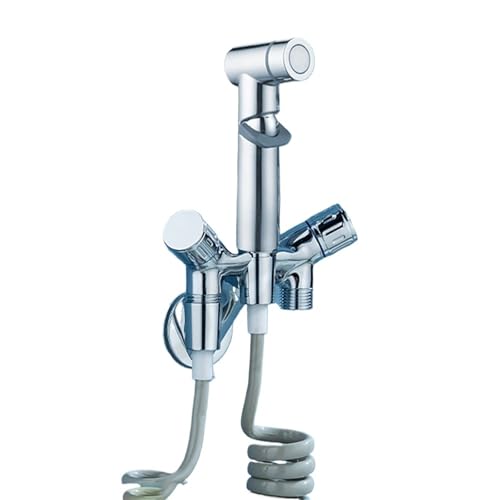 Bidet Wasserhahn WC Begleiter Spritzpistole Set Balkon Badezimmer Waschmaschine Spray FüR Dusche(Gray) von MAQDDO