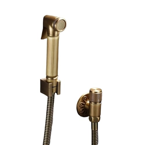 Hand Bidet Sprayer Douche Toilette Kit Antik Bronze Duschkopf Messing Ventil Set Jet Wasserhahn Garten Armaturen FüR Dusche(Style 1) von MAQDDO