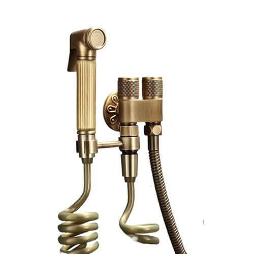 Hand Bidet Sprayer Douche Toilette Kit Antik Bronze Duschkopf Messing Ventil Set Jet Wasserhahn Garten Armaturen FüR Dusche(Style 4) von MAQDDO