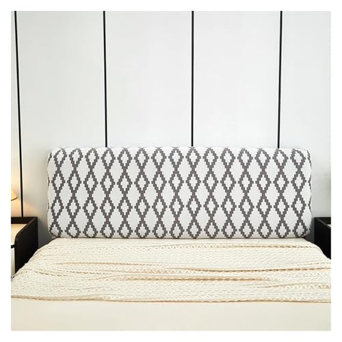 MAQDDO 1 PC Kopfteil Abdeckung Elastische Nacht for Bett Protector Elegante Bedboard Schonbezug FüR Schlafzimmer(Grey,180cm) von MAQDDO
