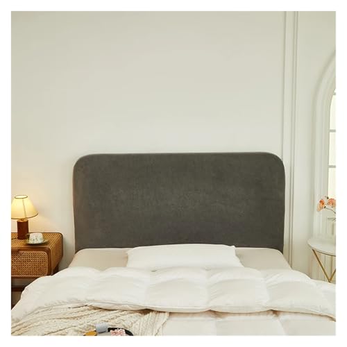 MAQDDO 1 PC-Kopfteilbezug, elastischer Nachttischbezug for Bett im Schlafzimmer, weich, leicht zu reinigen FüR Schlafzimmer(Dark Grey,150cm) von MAQDDO