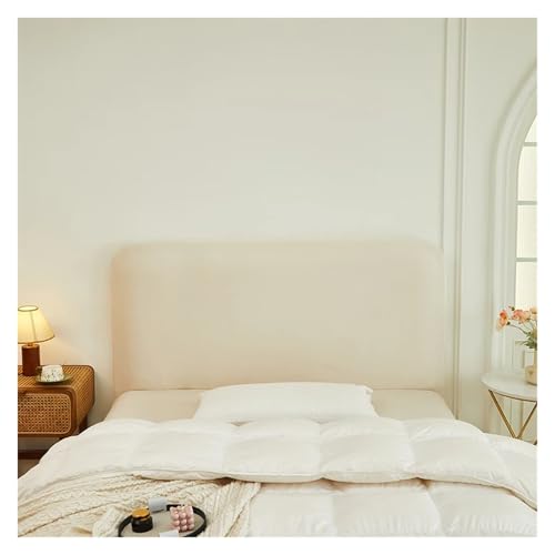 MAQDDO 1 PC-Kopfteilbezug, elastischer Nachttischbezug for Bett im Schlafzimmer, weich, leicht zu reinigen FüR Schlafzimmer(White,220cm) von MAQDDO