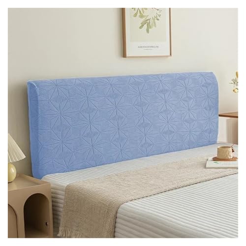 MAQDDO All-Inclusive-Kopfteilbezug aus weicher, glatter, gesteppter Polyesterfaser, einfarbiger Schutzbezug for die Bettrückseite FüR Schlafzimmer(Blue,1.8m) von MAQDDO