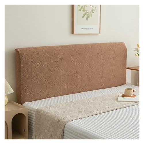 MAQDDO All-Inclusive-Kopfteilbezug aus weicher, glatter, gesteppter Polyesterfaser, einfarbiger Schutzbezug for die Bettrückseite FüR Schlafzimmer(Light Coffee,1.5m) von MAQDDO