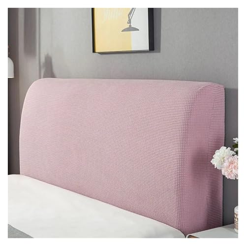 MAQDDO Elastische Hause Einfarbig Bett Kopf Abdeckungen Slipcover Zurück Stuhl Abdeckung Kopfteil FüR Schlafzimmer(Pink,M for150-170cm) von MAQDDO