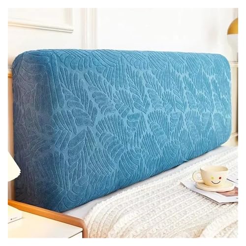 MAQDDO Elastische Verdicken All-Inclusive Bett Kopf Abdeckung Plain Kopfteil Hause Lange Zurück Dekoration Cabecero FüR Schlafzimmer(Blue,200cm) von MAQDDO