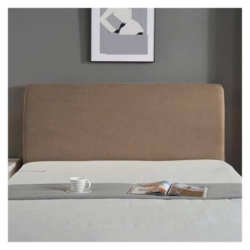 MAQDDO Elastischer Kopfteil-Schonbezug, verdicken Sie All-Inclusive-Bettkopfbezüge for zu Hause, Lange Rückenlehne, Bettkopfteilbezug FüR Schlafzimmer(Coffee,180-200cm) von MAQDDO