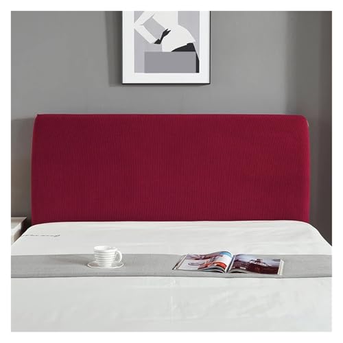 MAQDDO Elastischer Kopfteil-Schonbezug, verdicken Sie All-Inclusive-Bettkopfbezüge for zu Hause, Lange Rückenlehne, Bettkopfteilbezug FüR Schlafzimmer(Wine red,120-140cm) von MAQDDO