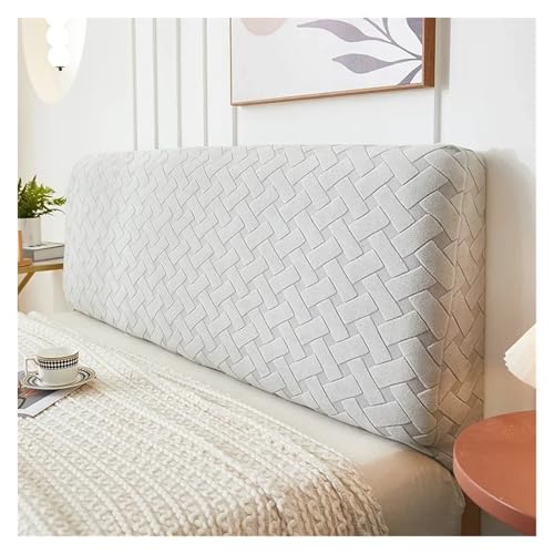 MAQDDO Kopfteilbezug, einfarbig, All-Inclusive, elastischer, Stretch-Plüsch, Überzüge for die Kopf- und Rückenlehne FüR Schlafzimmer(Color 2,W220 x H50-60cm) von MAQDDO
