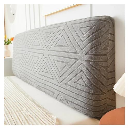 MAQDDO Verdicken Sie den Bettkopfteilbezug, weicher, elastischer Bettkopfbezug, bedruckter All-Inclusive-Bettkopfteilschutz FüR Schlafzimmer(Dark Grey,180cm) von MAQDDO