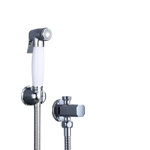 Weißer Toiletten-Bidet-Sprayer, solider Duschkopf, Badezimmer-Duschset, Handauslauf-Waschmaschine FüR Dusche(B SET) von MAQDDO