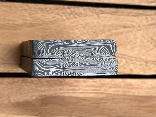 Damast Platte, Damaszener Stahl, Damascus Billet.NEUE Torsion Muster.969-EA4 von MAQSON