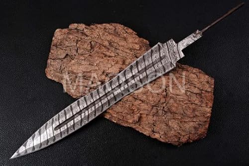 Klinge Damast Bowie,Hand geschmiedetes Damascus Blank Klinge 1000EA von MAQSON