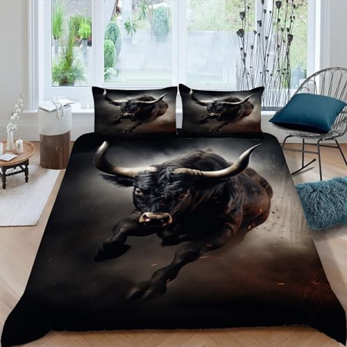 MAQUE Wut BettwäSche Set Stier BettwäSche 135x200, WendebettwäSche und Kissenbezug 80x80, Weiche & Angenehme & Atmungsaktive Mikrofaser BettwäSche-Sets mit ReißVerschluss MAQUE Wut BettwäSche Set Stier BettwäSche 135x200, WendebettwäSche und Kissenbezug 80x80, Weiche & Angenehme & Atmungsaktive Mikrofaser BettwäSche-Sets mit ReißVerschluss von MAQUE