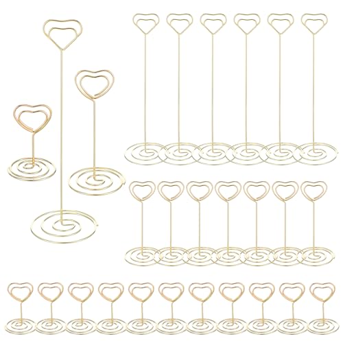 36 Stück Tischkartenhalter, Tischnummernhalter, Kartenhalter, Zahlenständer, Draht-Tisch-Bilder-Fotohalter mit herzförmigen Menü-Clips für Hochzeitsgeschenke 36 Stück Tischkartenhalter, Tischnummernhalter, Kartenhalter, Zahlenständer, Draht-Tisch-Bilder-Fotohalter mit herzförmigen Menü-Clips für Hochzeitsgeschenke von MAQUITA