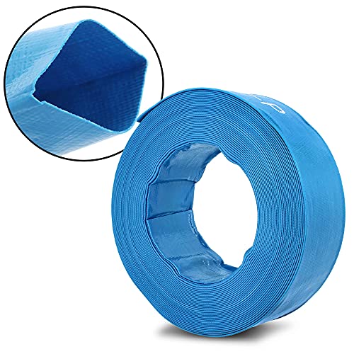 MAR-POL® Feuerwehrschlauch 20 m Länge x Ø 2 Zoll Bauschlauch Industrieschlauch Wasserschlauch Flachschlauch Blau | 2 Bar 52mm C - Schlauch aus Polyester | M85313 von Mar-Pol