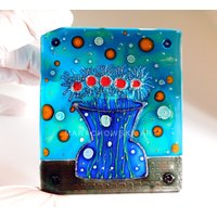 Glasgemälde Sonnenfänger Magnet Blumen Vase Von Maria Marachowska Glasgemälde Sonnenfänger Magnet Blumen Vase Von Maria Marachowska von MARACHOWSKAART