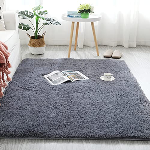 MARATIP Flauschiger Teppich für Wohnzimmer, große Größe, modernes Wohnzimmer, Mädchen, weicher und Flauschiger Teppich für das Schlafzimmer(Silber grau,120 x 160 cm) MARATIP Flauschiger Teppich für Wohnzimmer, große Größe, modernes Wohnzimmer, Mädchen, weicher und Flauschiger Teppich für das Schlafzimmer(Silber grau,120 x 160 cm) von MARATIP