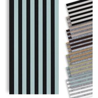 Marbet Design - Lamellenwand Woodline 270x30cm Akustikpaneele Holz, Wandpaneele Holzpaneele Wand (0.81m²): 270x30 cm, Schwarz - Hellblau von MARBET DESIGN