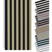 Marbet Design - Lamellenwand Woodline 270x30cm Akustikpaneele Holz, Wandpaneele Holzpaneele Wand (0.81m²): 270x30 cm, Schwarz - Olive von MARBET DESIGN